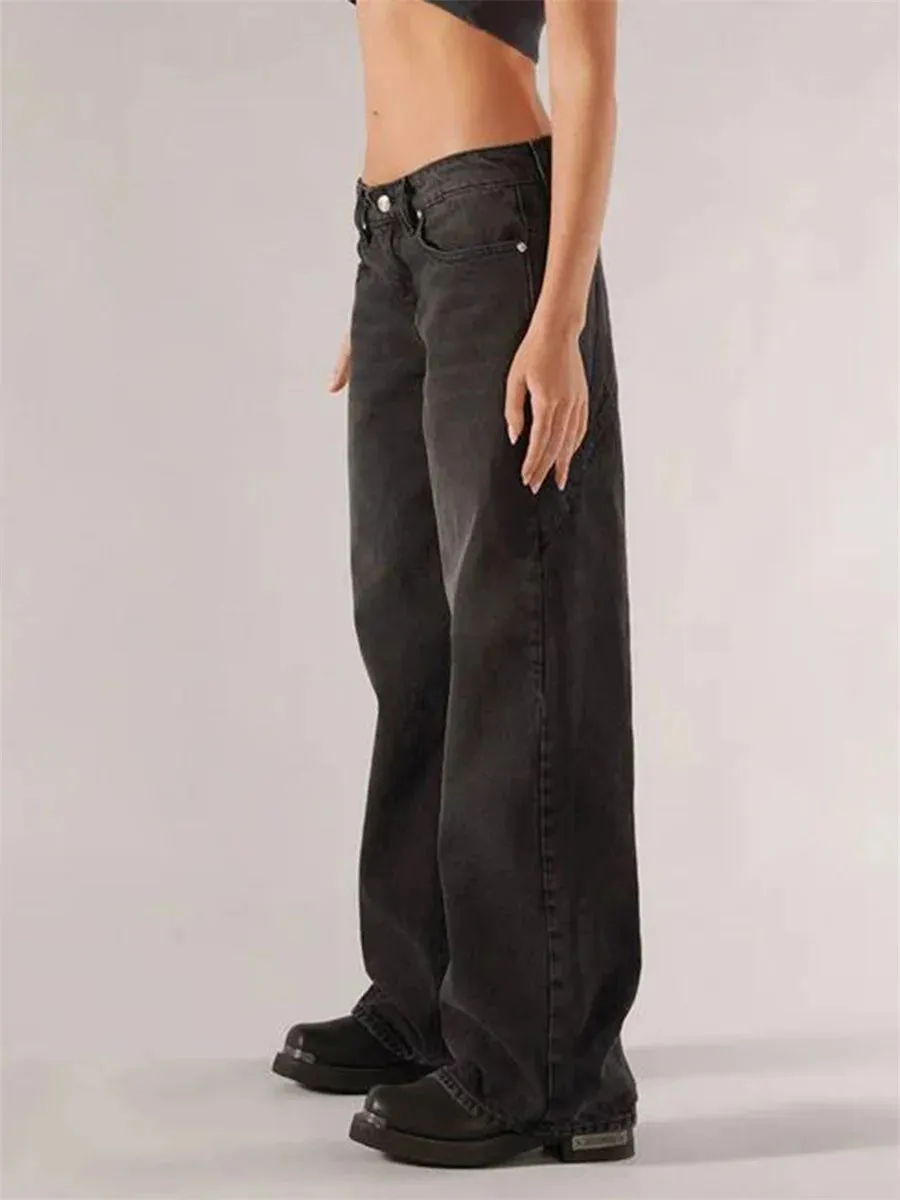 Gaono Retro Wide-Leg Denim