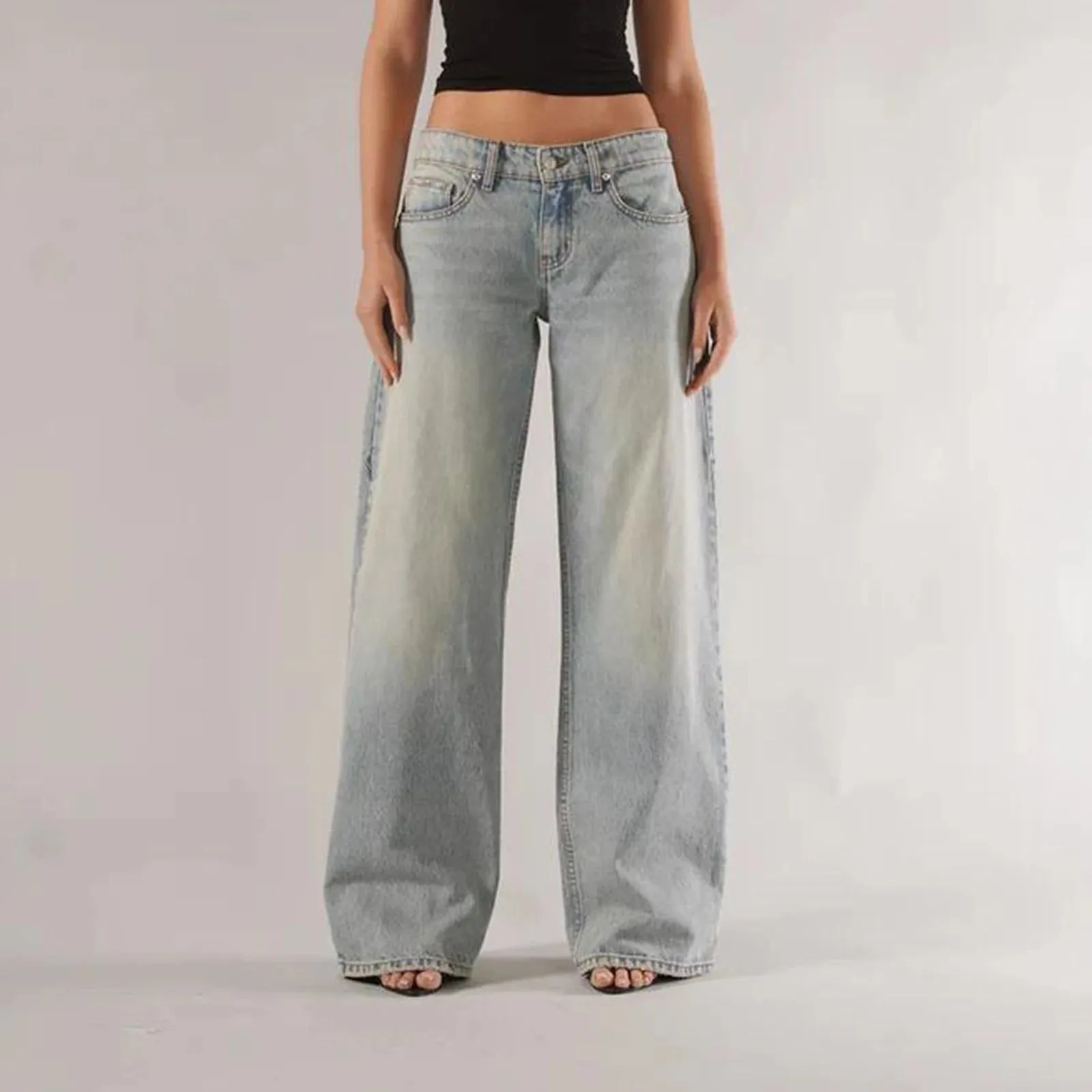 Gaono Retro Wide-Leg Denim