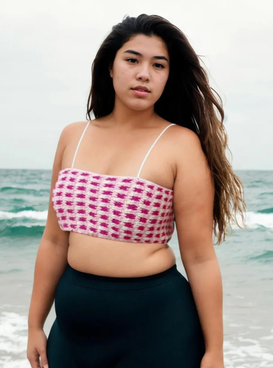 Gingham Candycane Crop Top