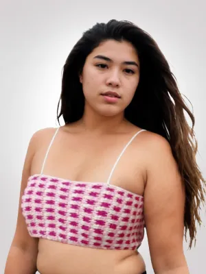 Gingham Candycane Crop Top