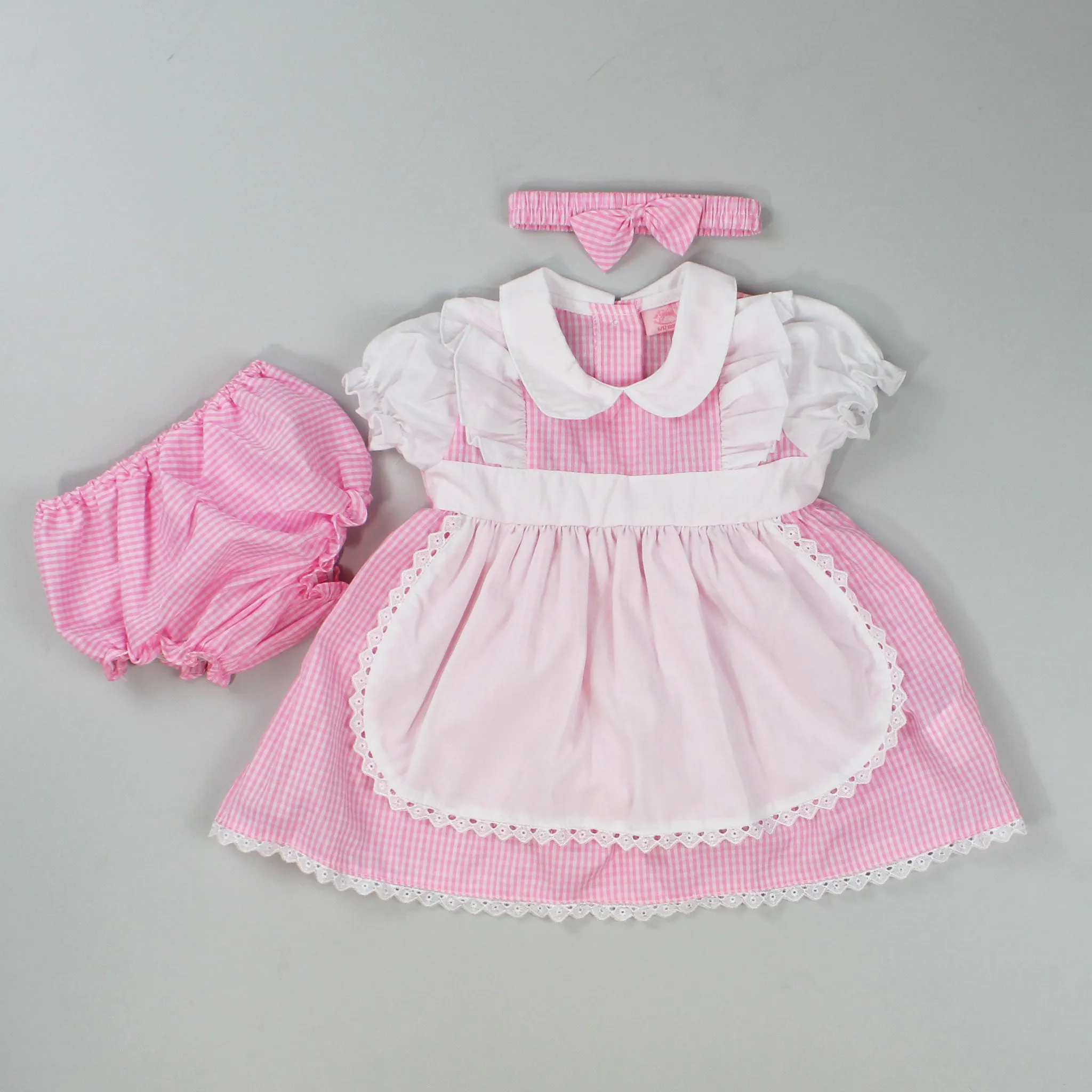 Gingham Summer Outfit with knickers and headband
