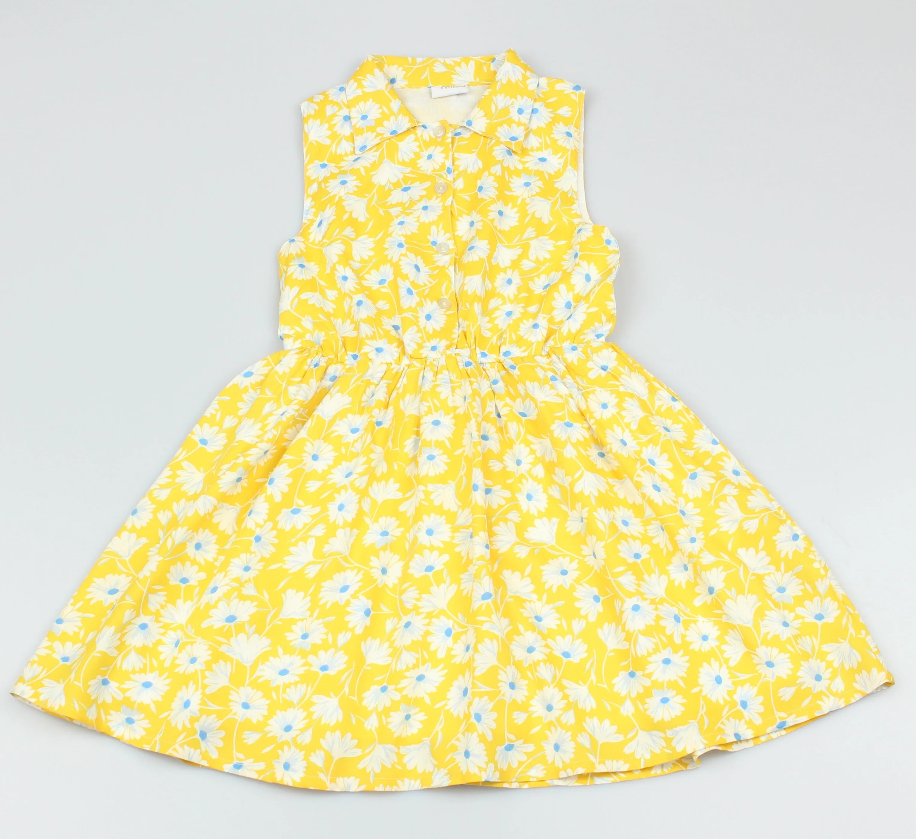 Girls All Over Print Yellow/ Dress (3-8 Years0)-GF5119