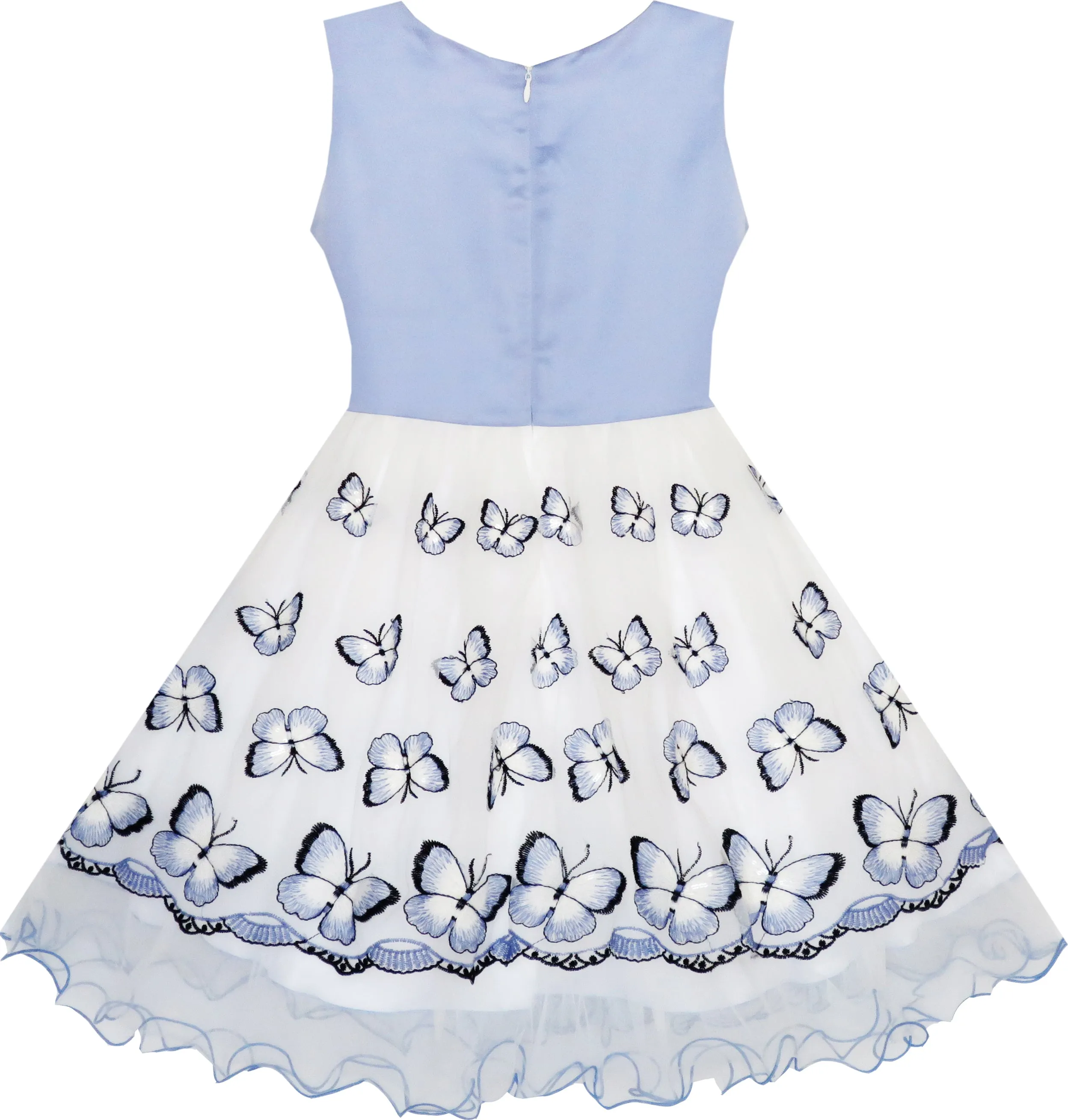 Girls Dress Vintage Flower Lace Wedding Party Size 7-14 Years