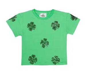 Girls Green Clover Top