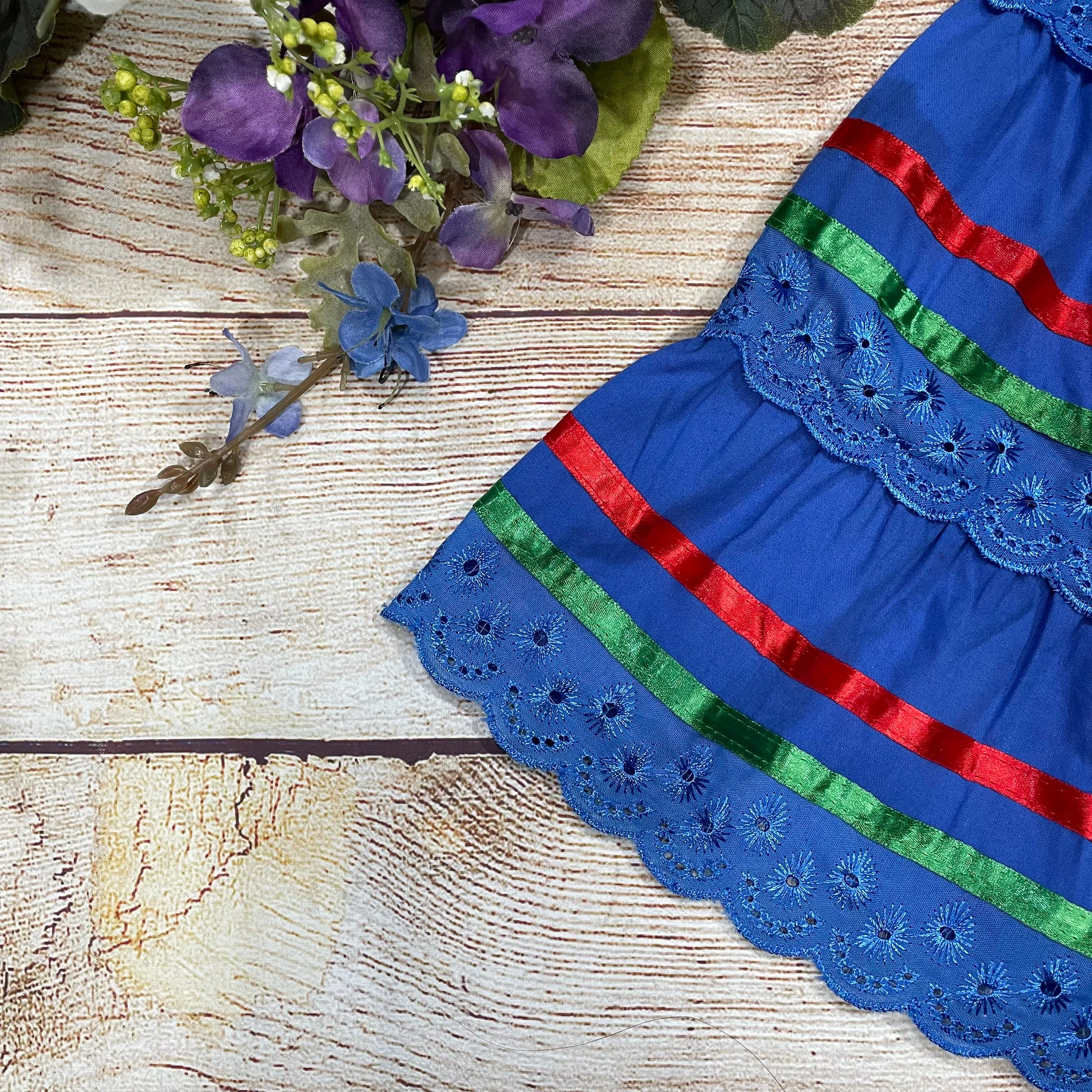 Girl's Royal X Traditional Mexican Cinco De Mayo Fiesta Dress 2-14