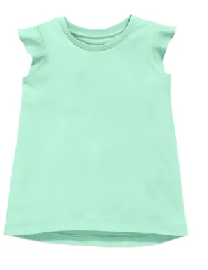 Girls Ruffle Shirt - Mint