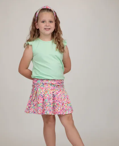 Girls Ruffle Shirt - Mint