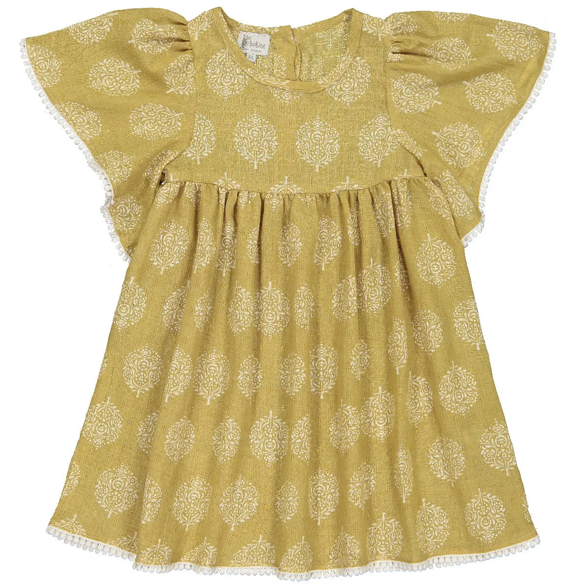 Girls Sara Mandala Mustard Dress