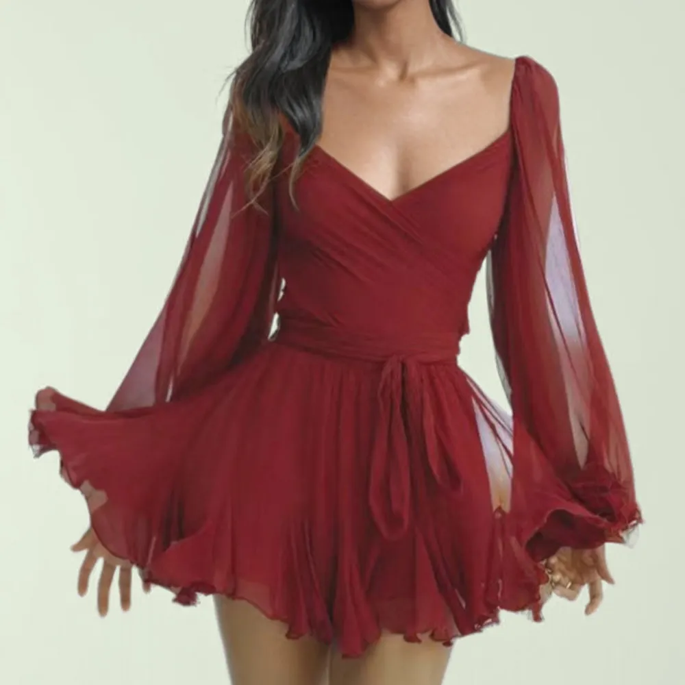 Gloria - Radiant Mini Dress with Crisscross Detail
