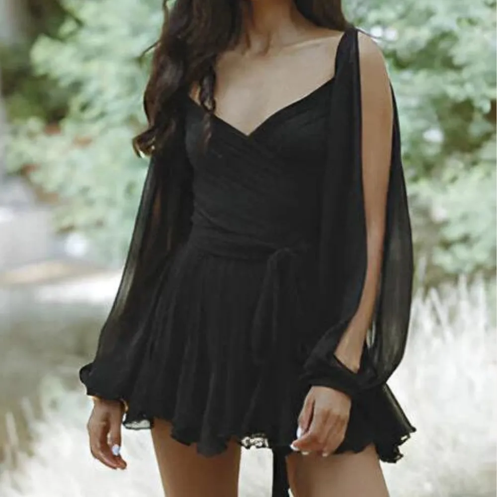 Gloria - Radiant Mini Dress with Crisscross Detail