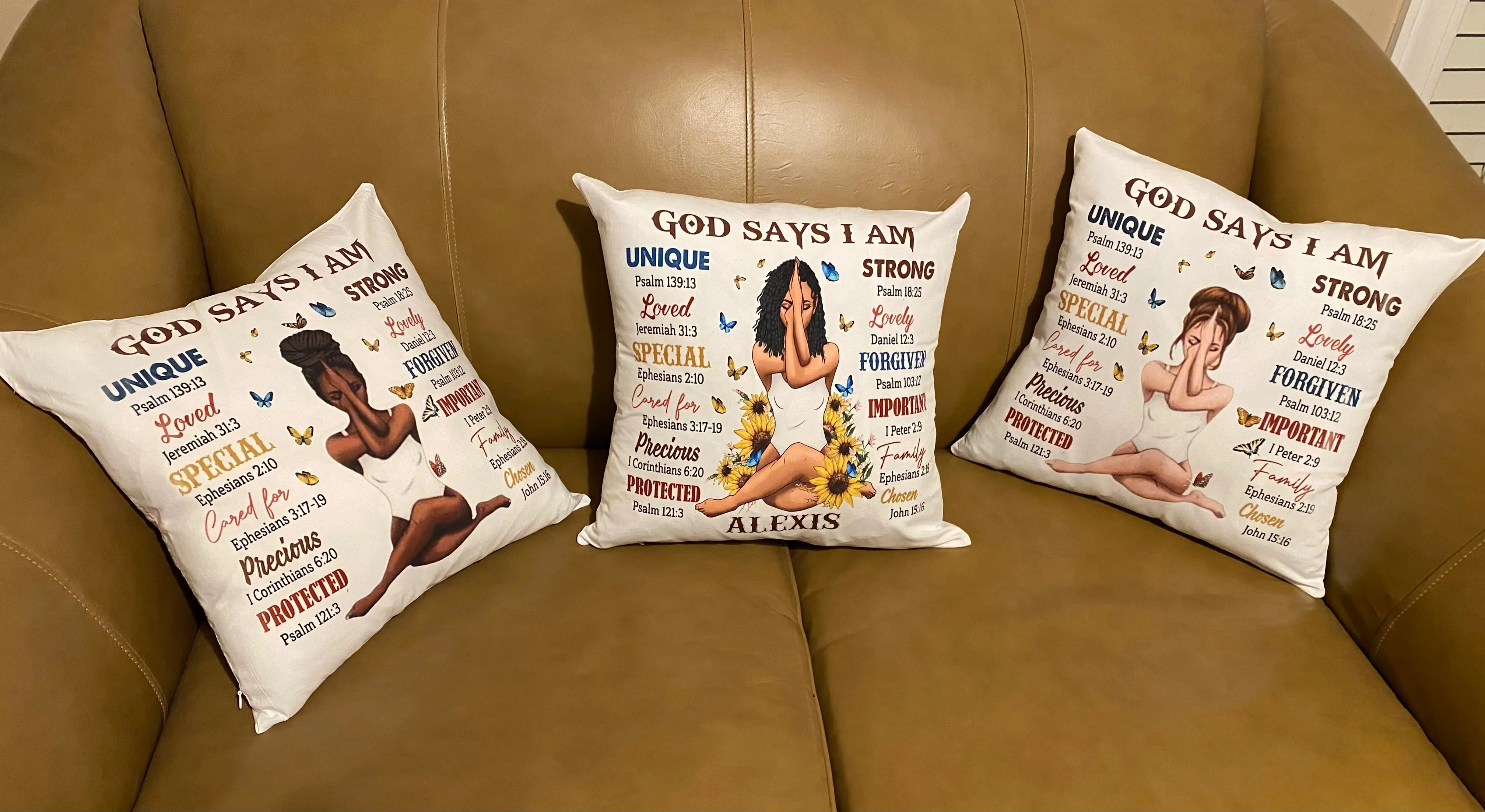 GOD SAYS I AM Positive Affirmations Pillow
