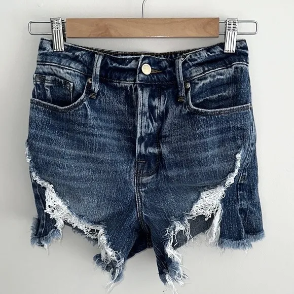 GOOD AMERICAN Bombshell Shorts Blue646
