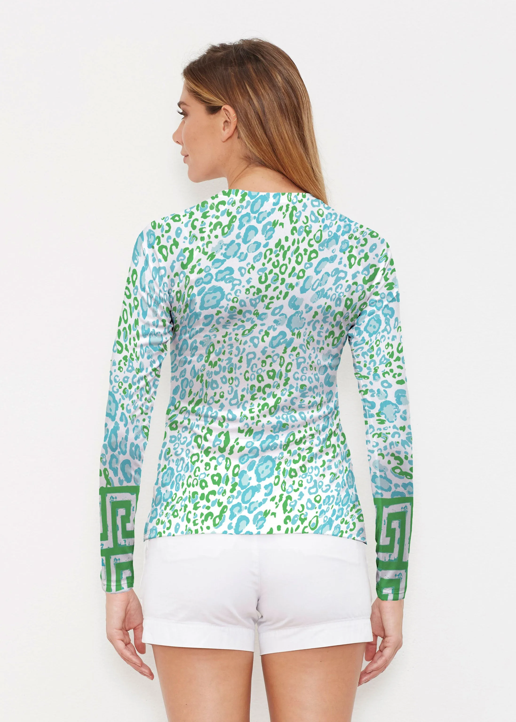 Greek Cat Green (7913) ~ Long Sleeve Rash Guard