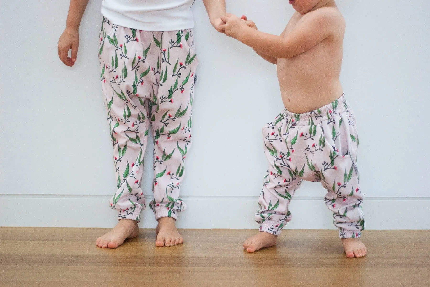 Gum Blossoms | Organic Cotton Harem Pants | Size 000 - 7 years