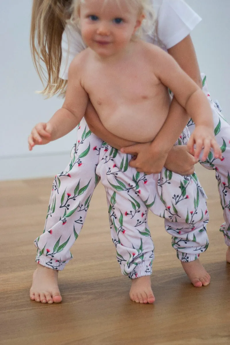Gum Blossoms | Organic Cotton Harem Pants | Size 000 - 7 years