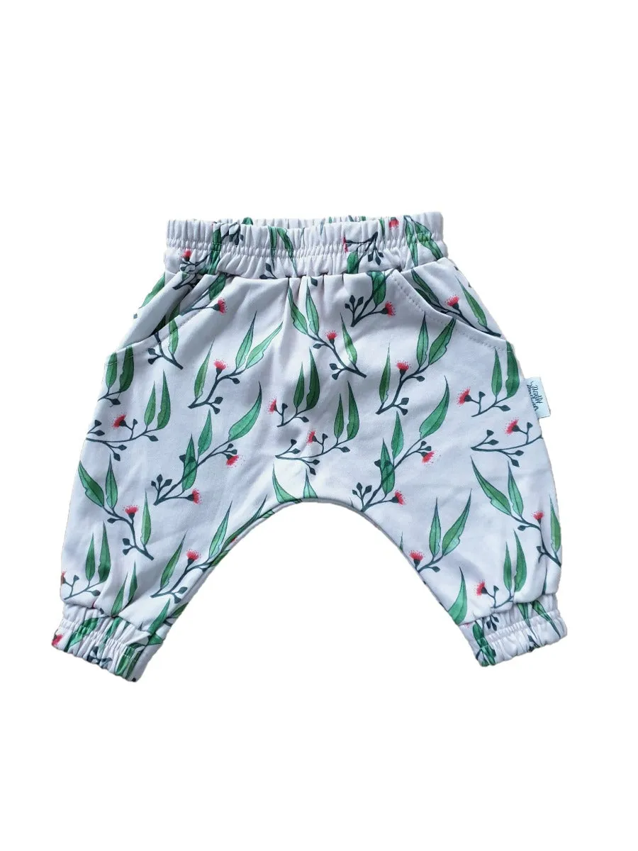 Gum Blossoms | Organic Cotton Harem Pants | Size 000 - 7 years