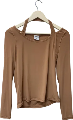 Gymshark Brown Long Sleeve Top UK XS