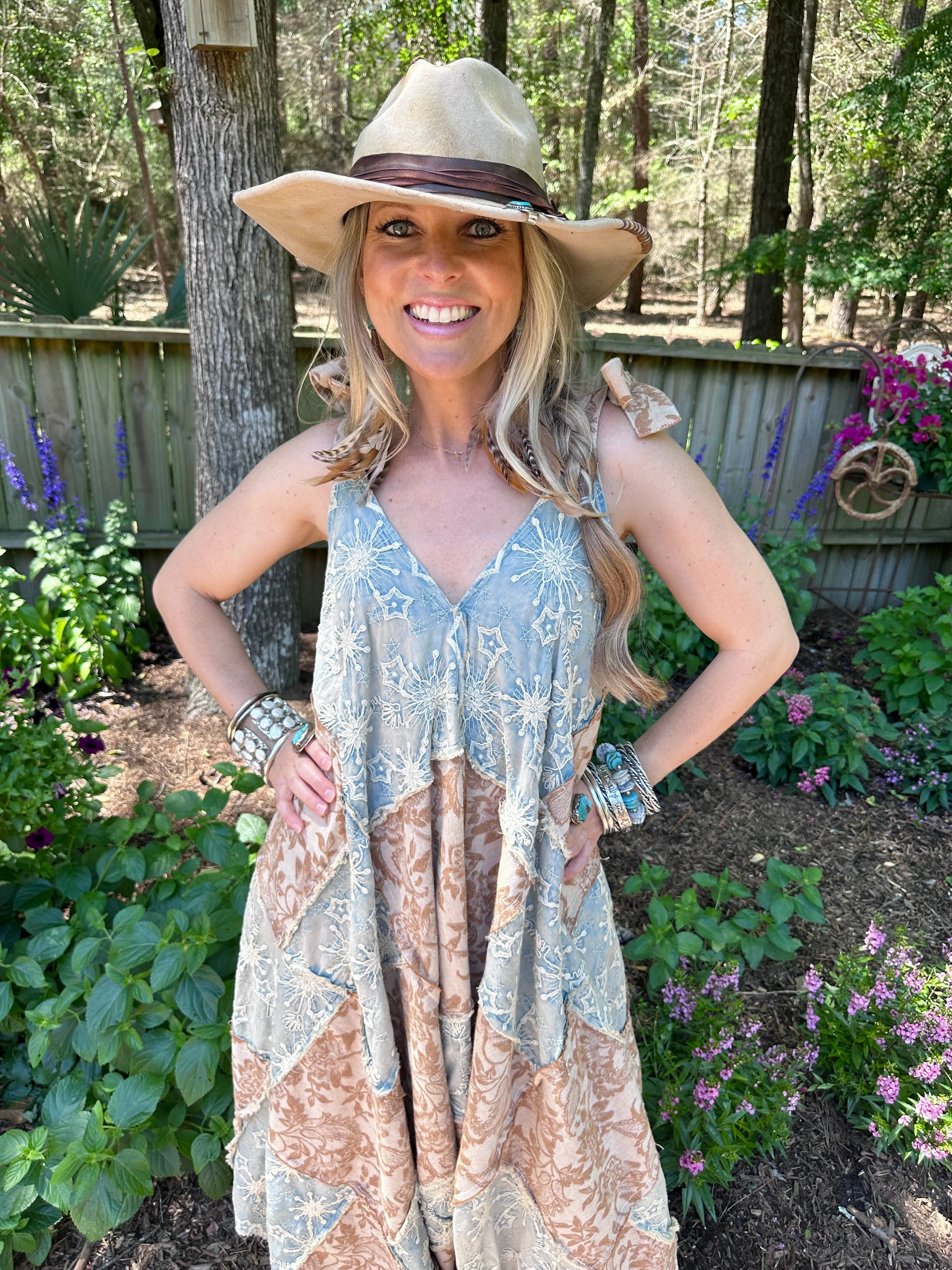 Hand Embroidered Damask Rare Bird Romper