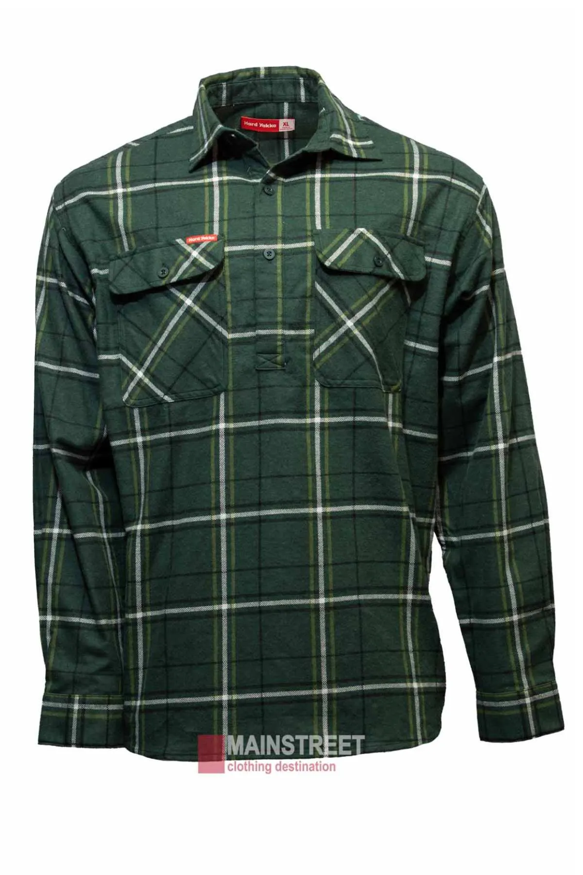 Hard Yakka Closed Front Check Flannelette Shirt