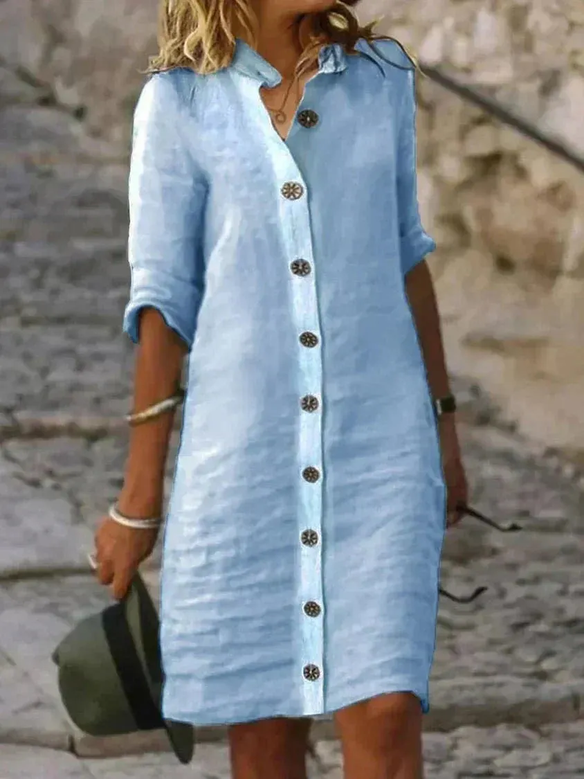 Harmonia - Timeless Floral Motif Woman's Summer Dress