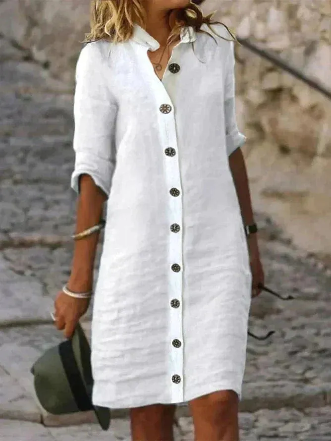 Harmonia - Timeless Floral Motif Woman's Summer Dress