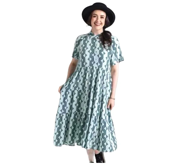 Helene - Green Mint Geo