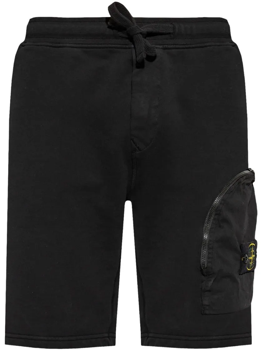 High-Performance Black Activewear Shorts With Adjustable Waist And Pocket Features