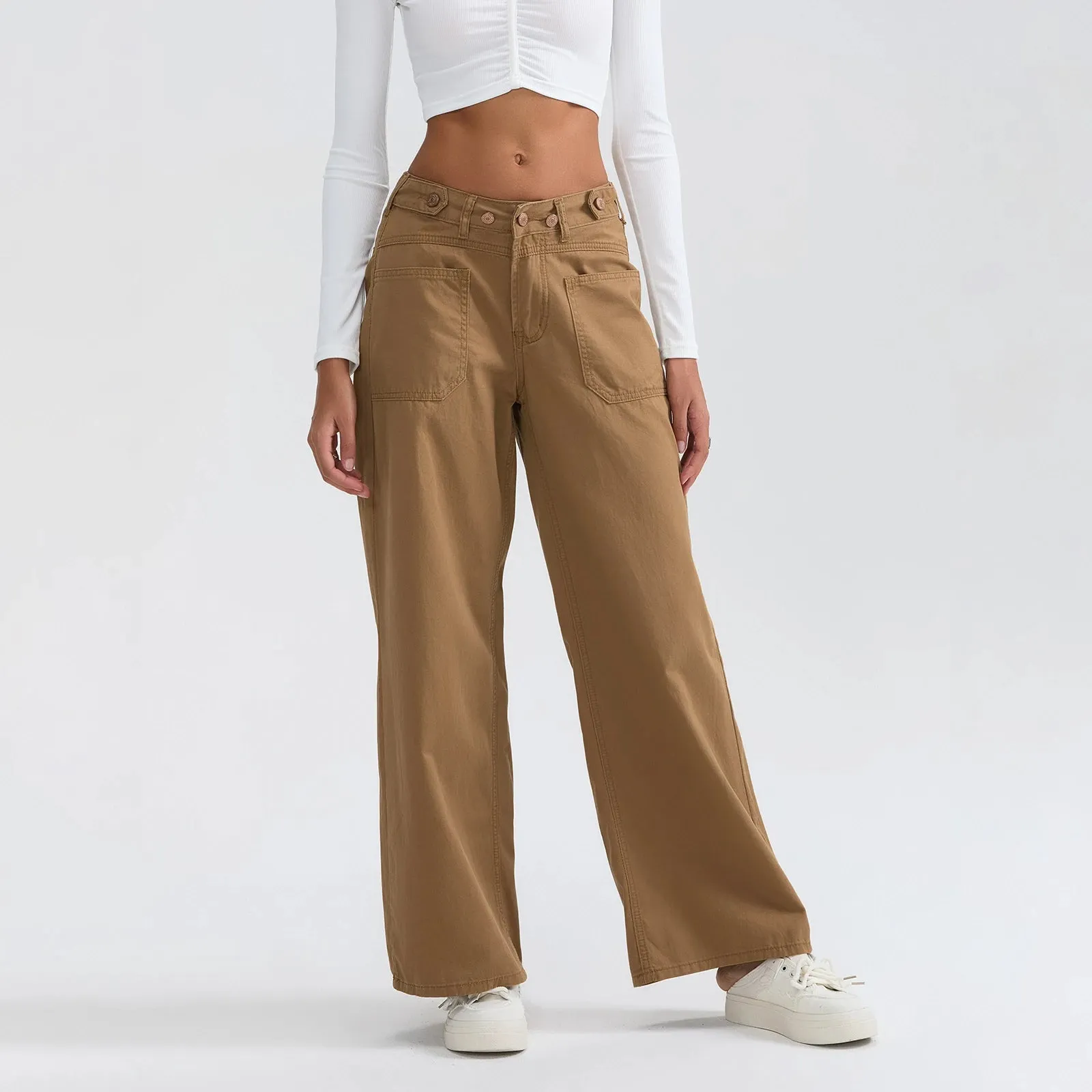 High Waist Wide Leg Denim Pants