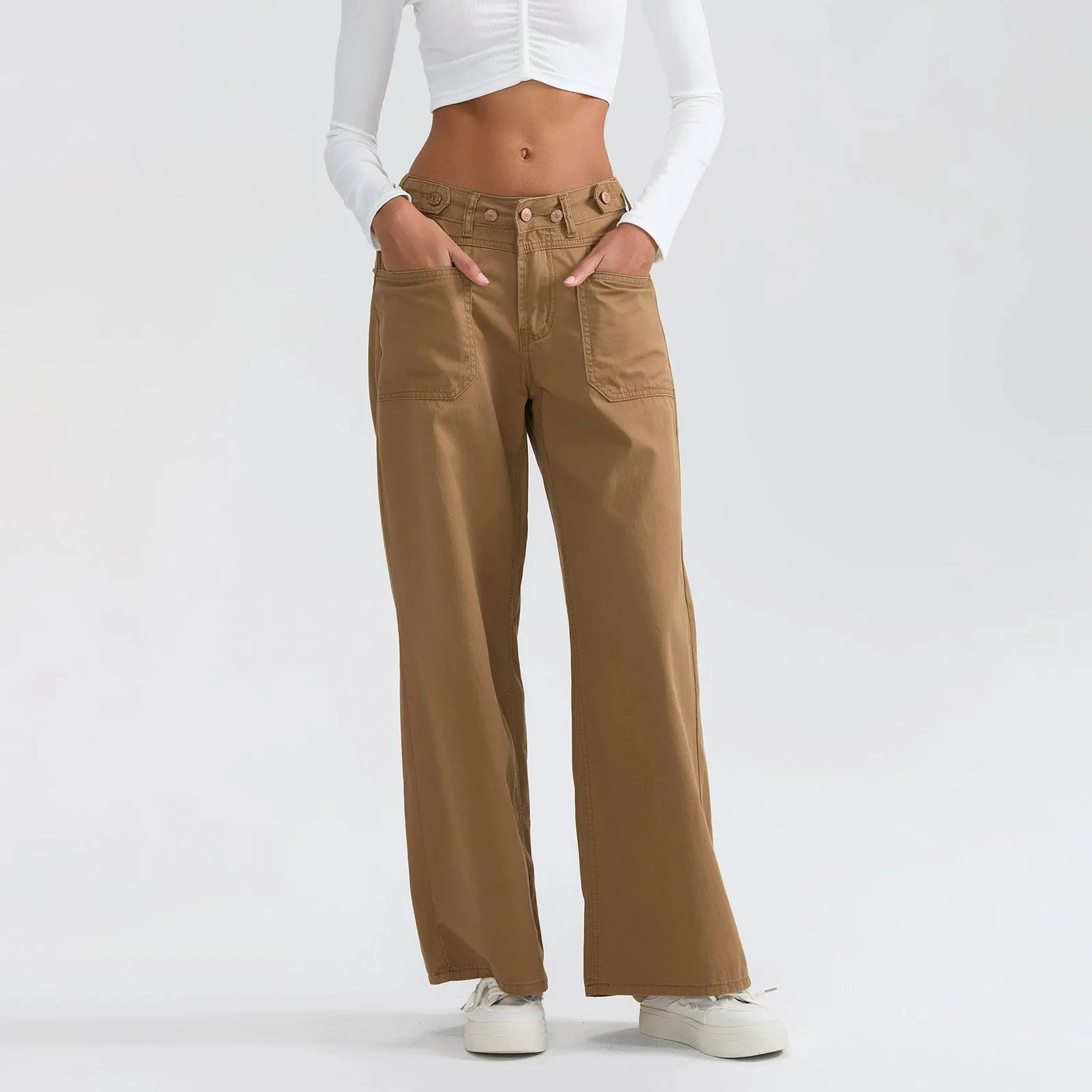High Waist Wide Leg Denim Pants