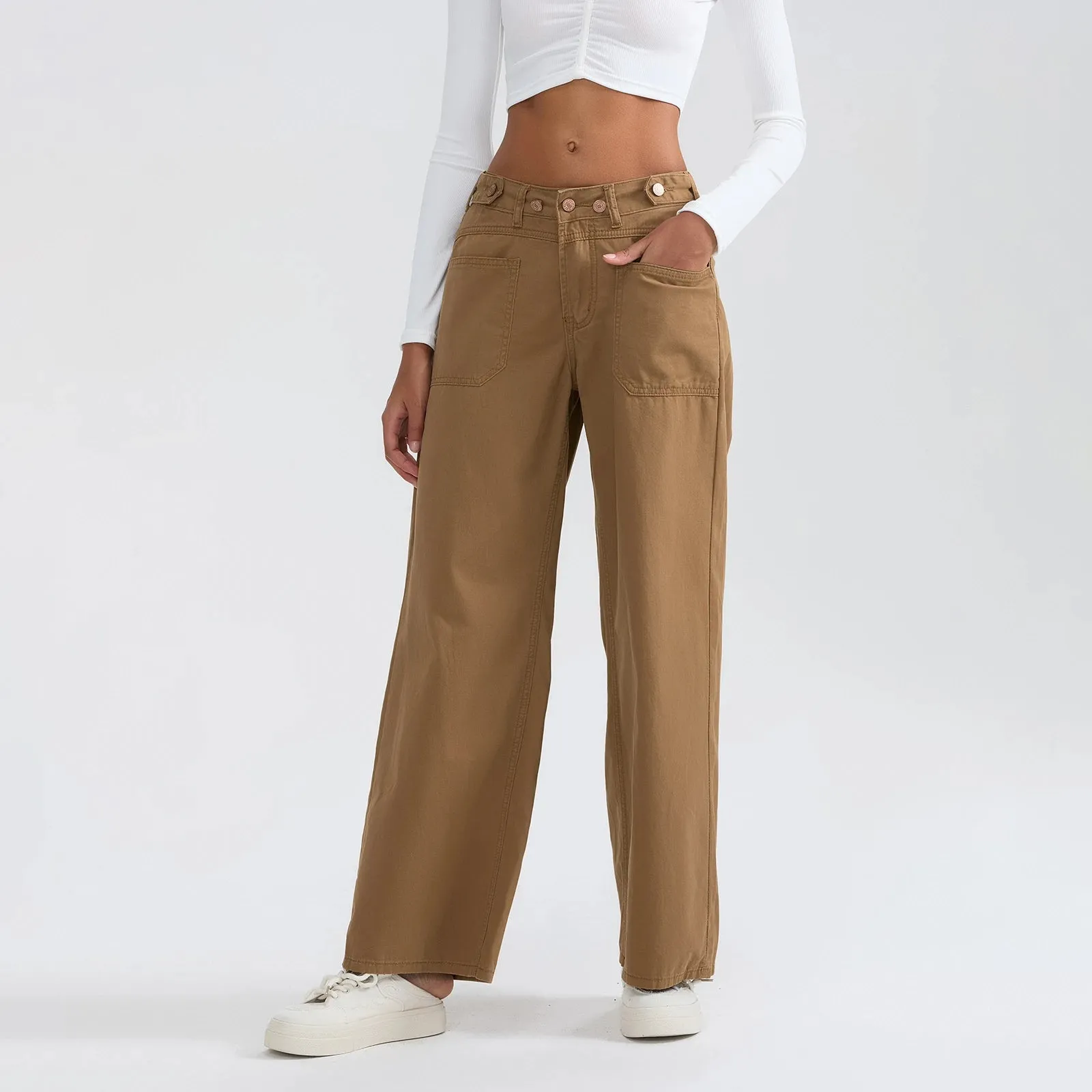 High Waist Wide Leg Denim Pants