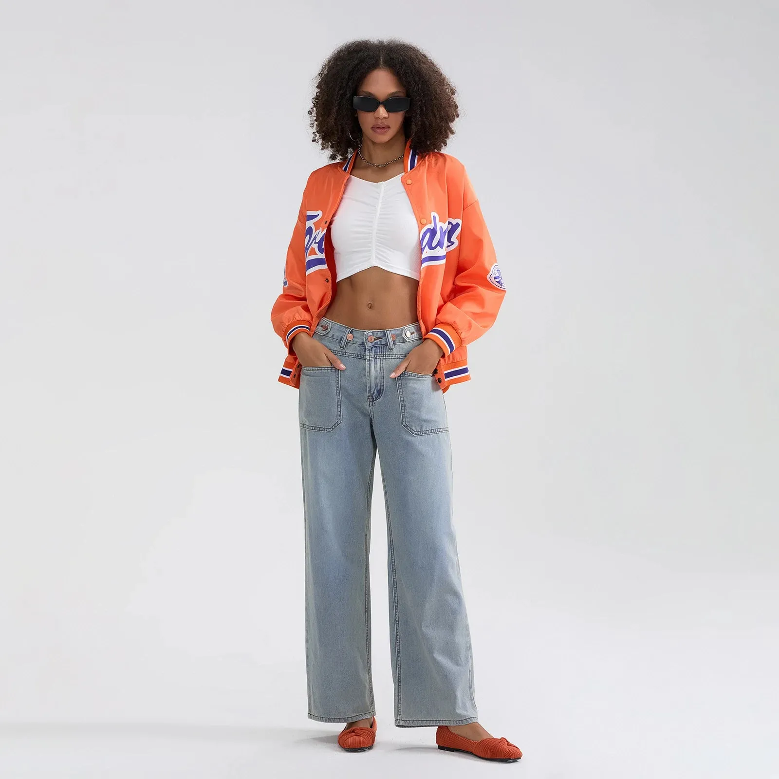 High Waist Wide Leg Denim Pants