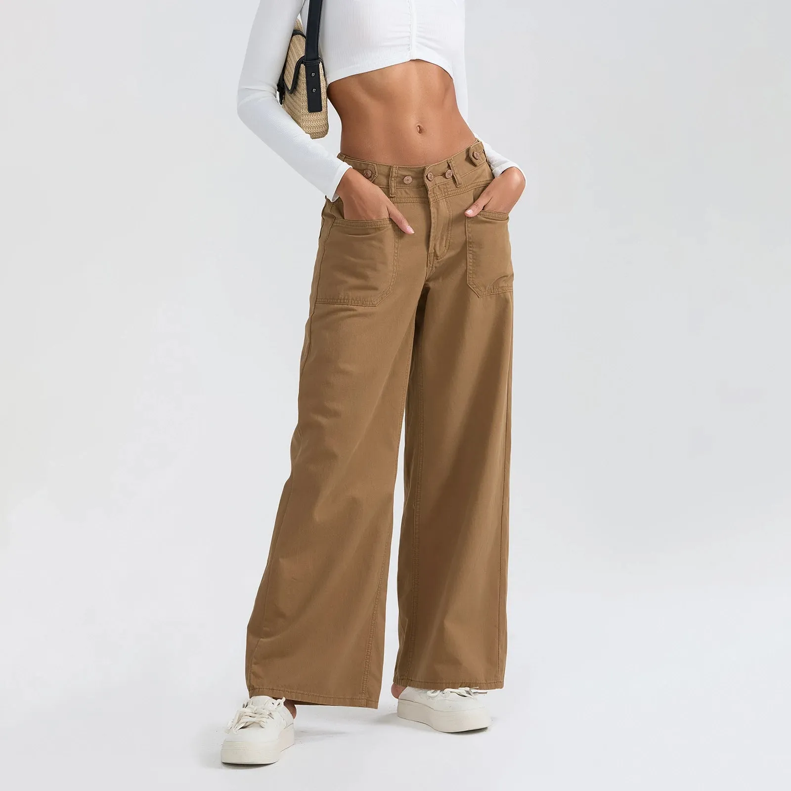 High Waist Wide Leg Denim Pants