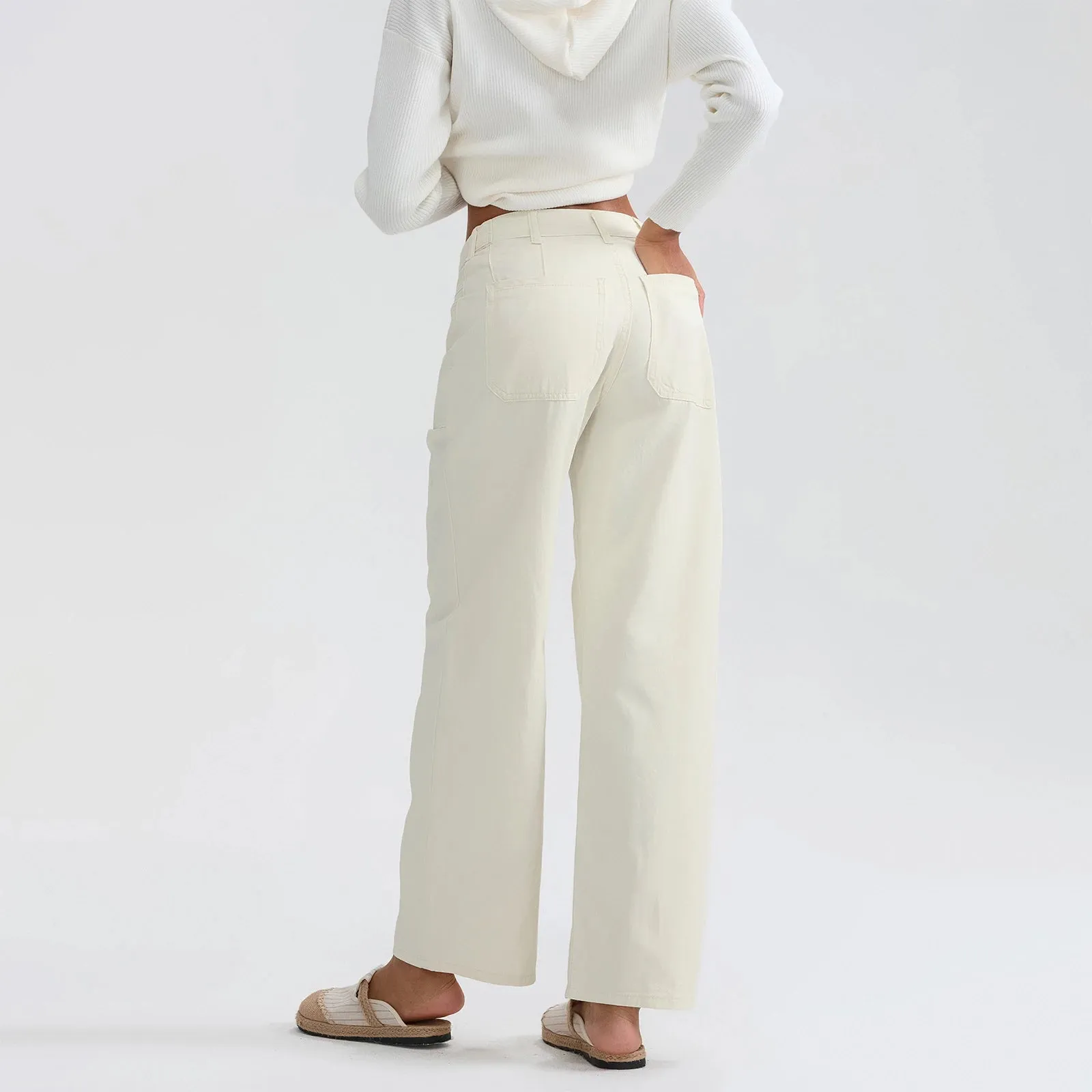 High Waist Wide Leg Denim Pants