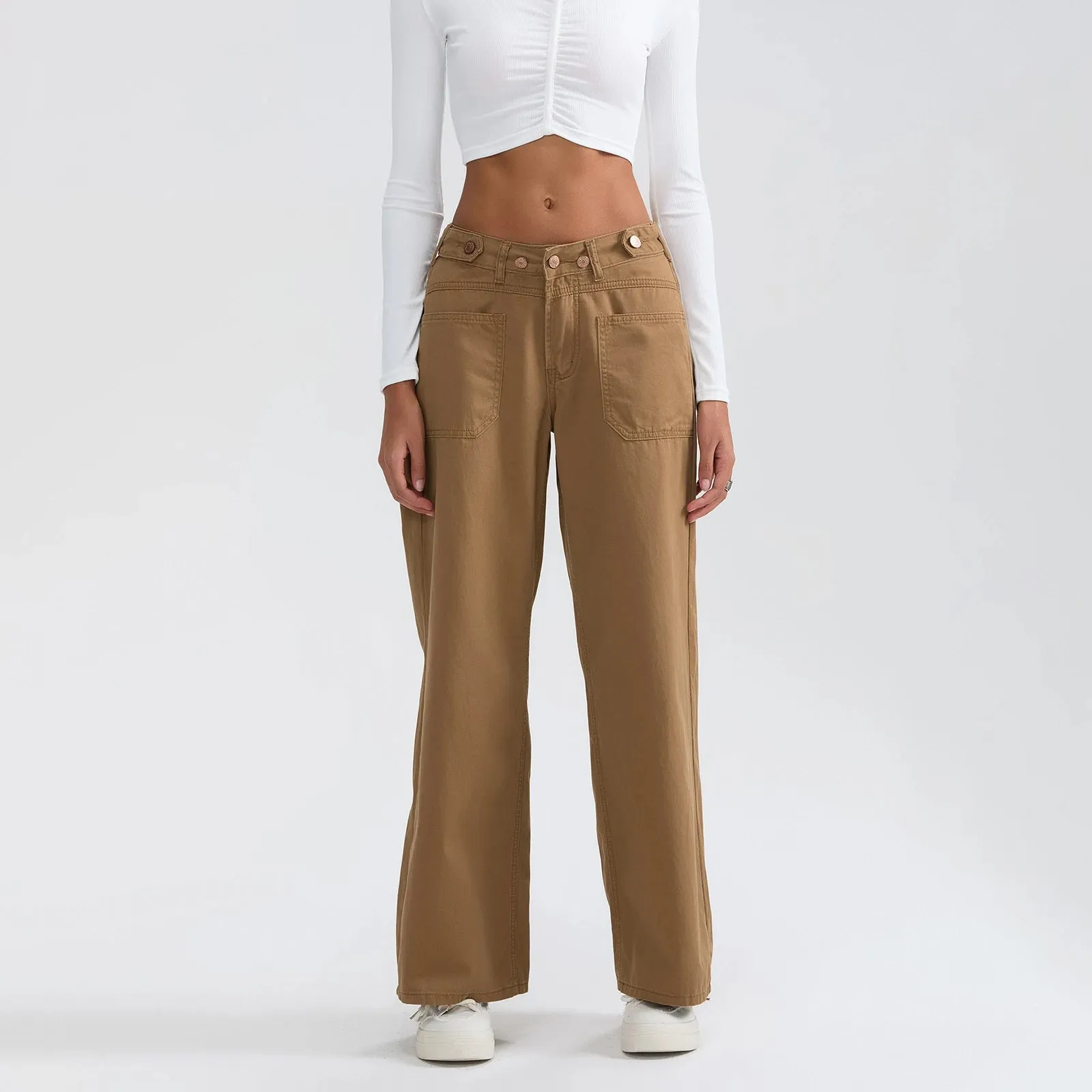 High Waist Wide Leg Denim Pants