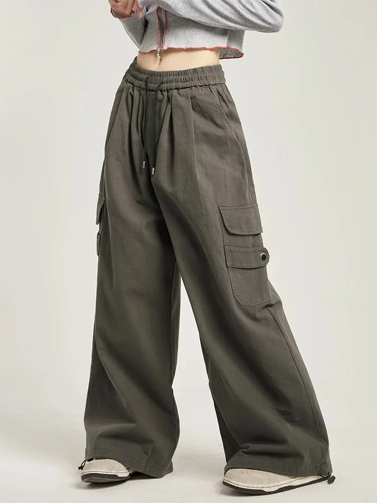High Waisted Plicated Multiple Pockets pant