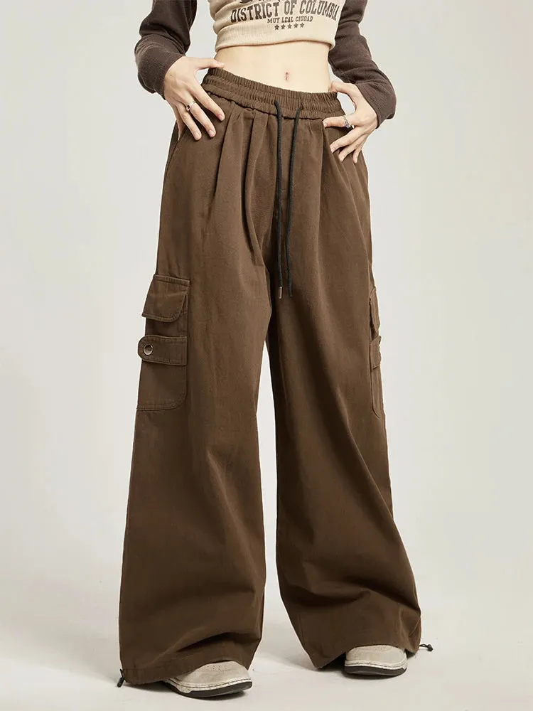 High Waisted Plicated Multiple Pockets pant