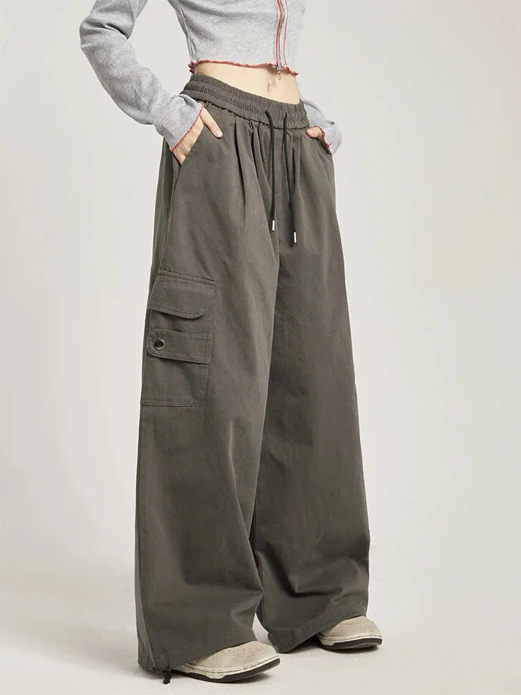 High Waisted Plicated Multiple Pockets pant