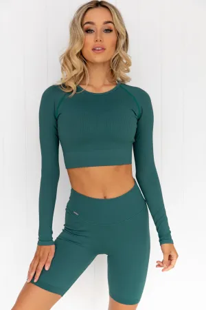Hydro Ribbed Seamless Crop Long Sleeve