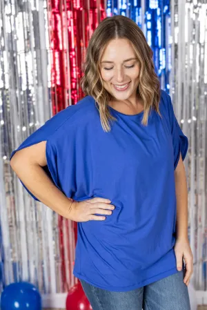 IN PRODUCTION Darcy Dolman Top - Blue
