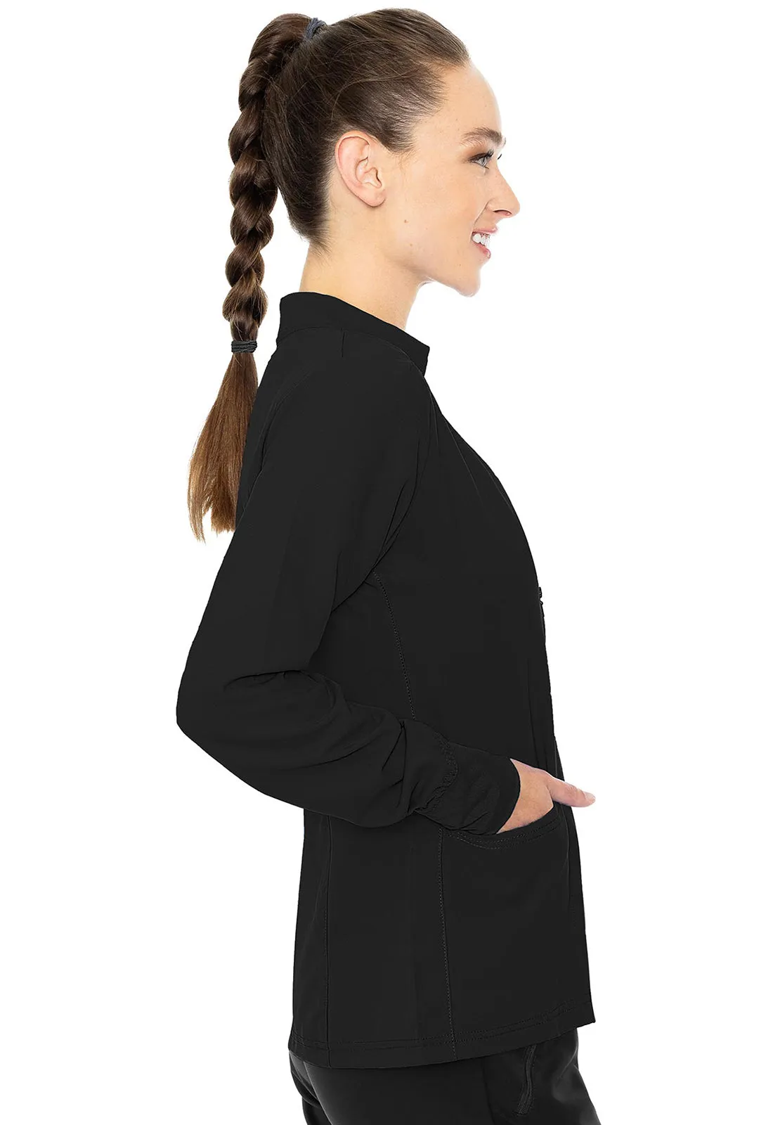 Insight MC2660 Zip Front Warm-Up With Shoulder Yokes Black
