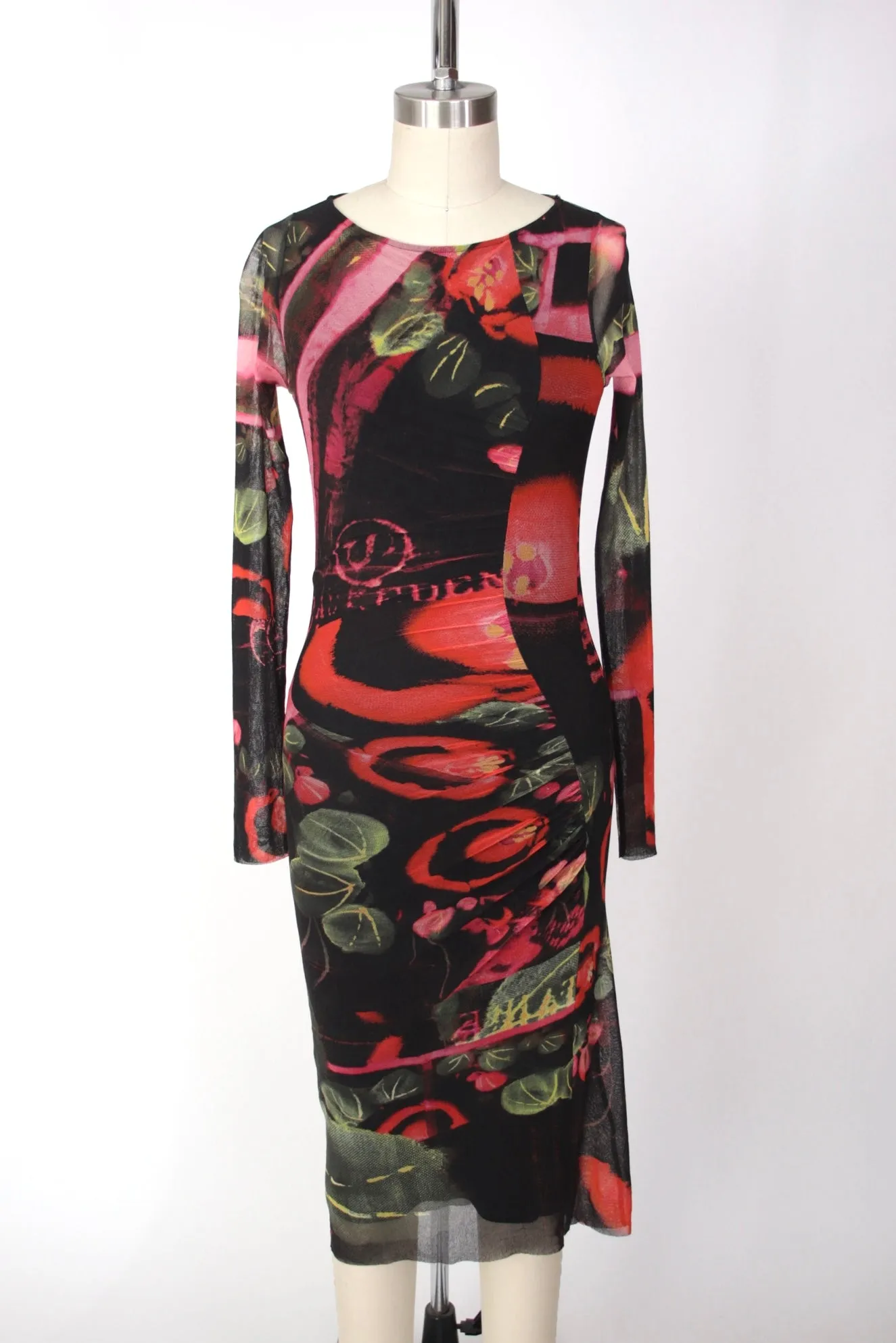 Jean Paul Gaultier Soleil Floral Mesh Dress