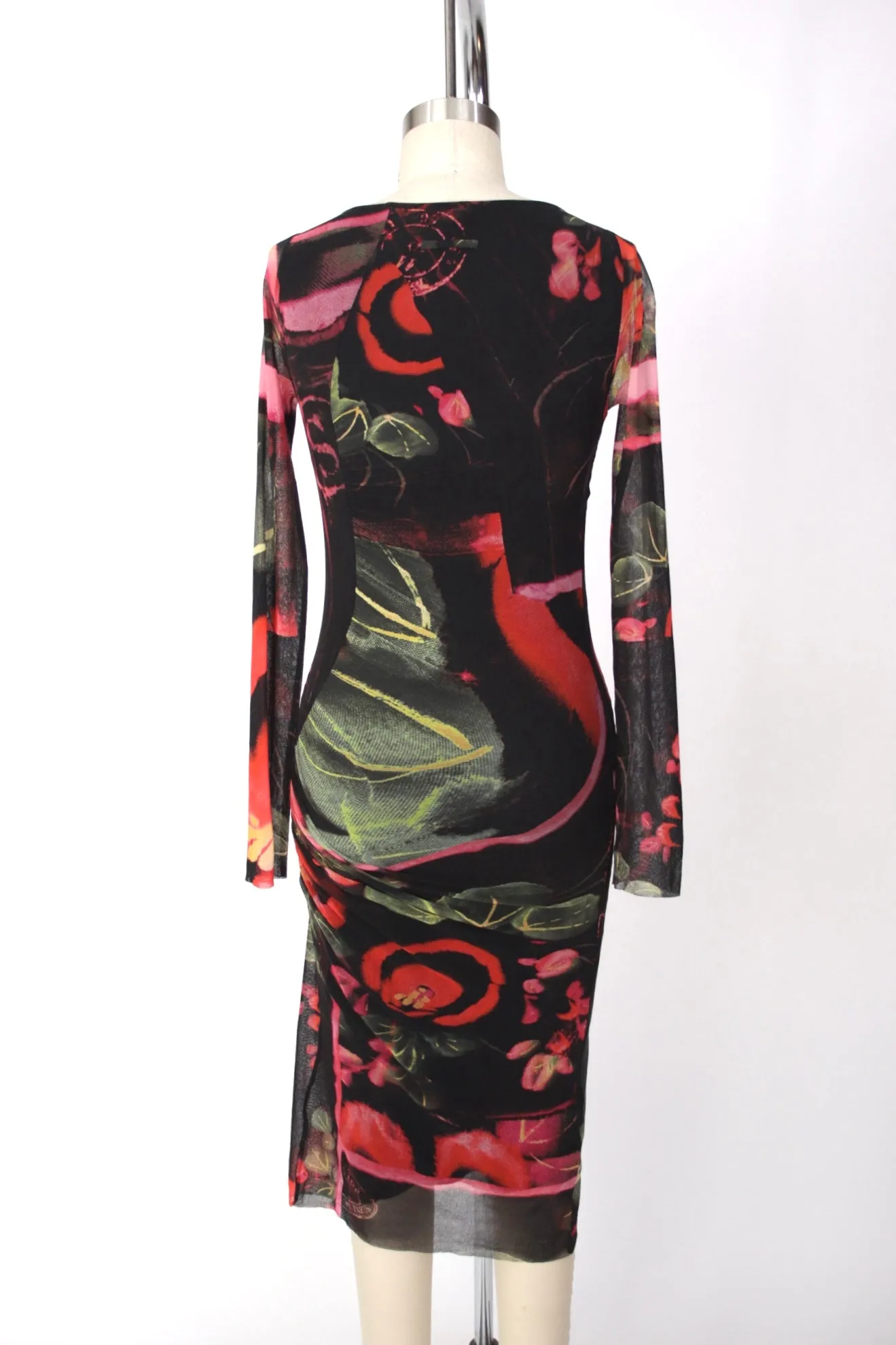 Jean Paul Gaultier Soleil Floral Mesh Dress