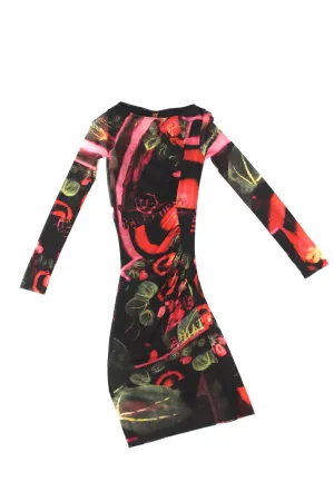 Jean Paul Gaultier Soleil Floral Mesh Dress