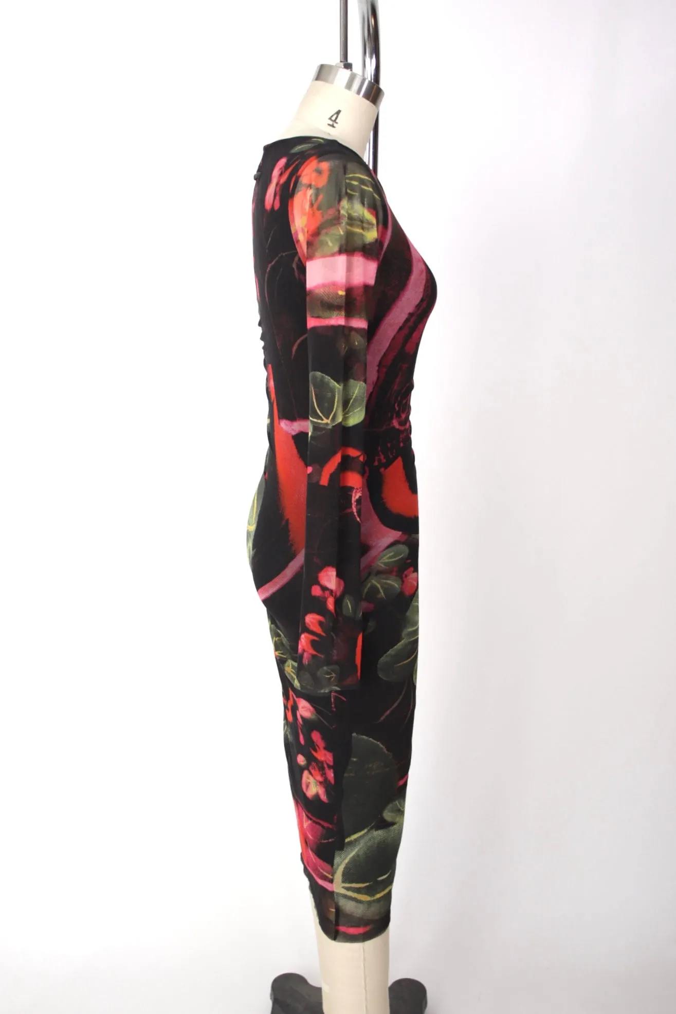 Jean Paul Gaultier Soleil Floral Mesh Dress