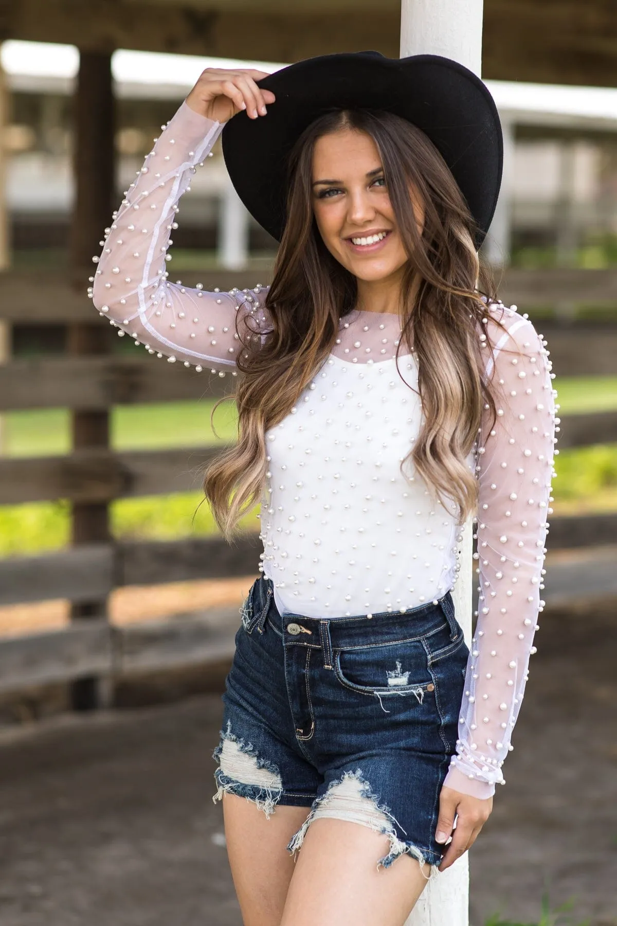 Judy Blue Dark Wash Distressed Shorts