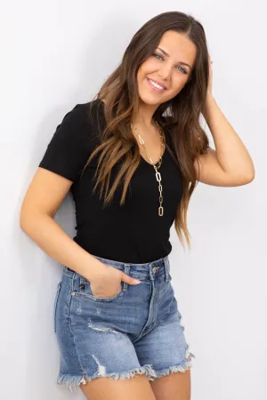 KanCan Distressed Fray Hem Shorts