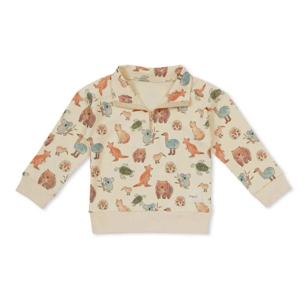 KaPow Kids Wild Wonders Half Zip Sweater