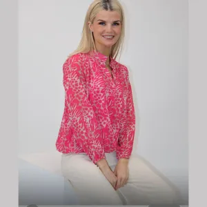 Kate & Pippa Band Top Pink Print