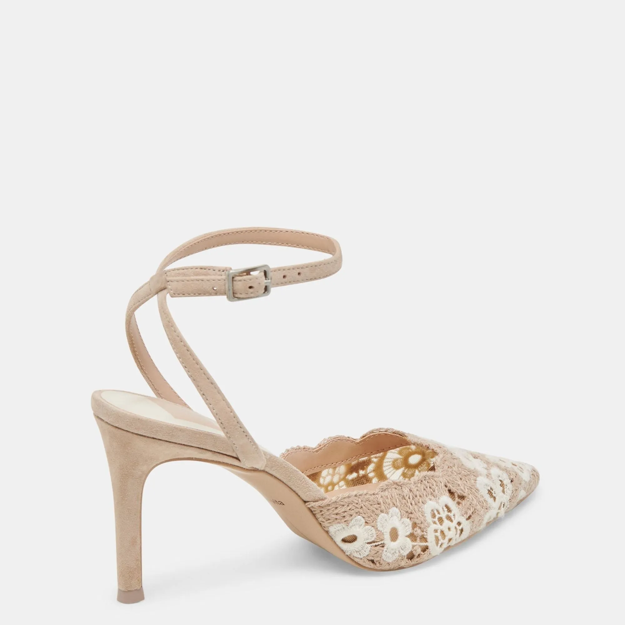 Kenedy Heels Taupe Multi Crochet