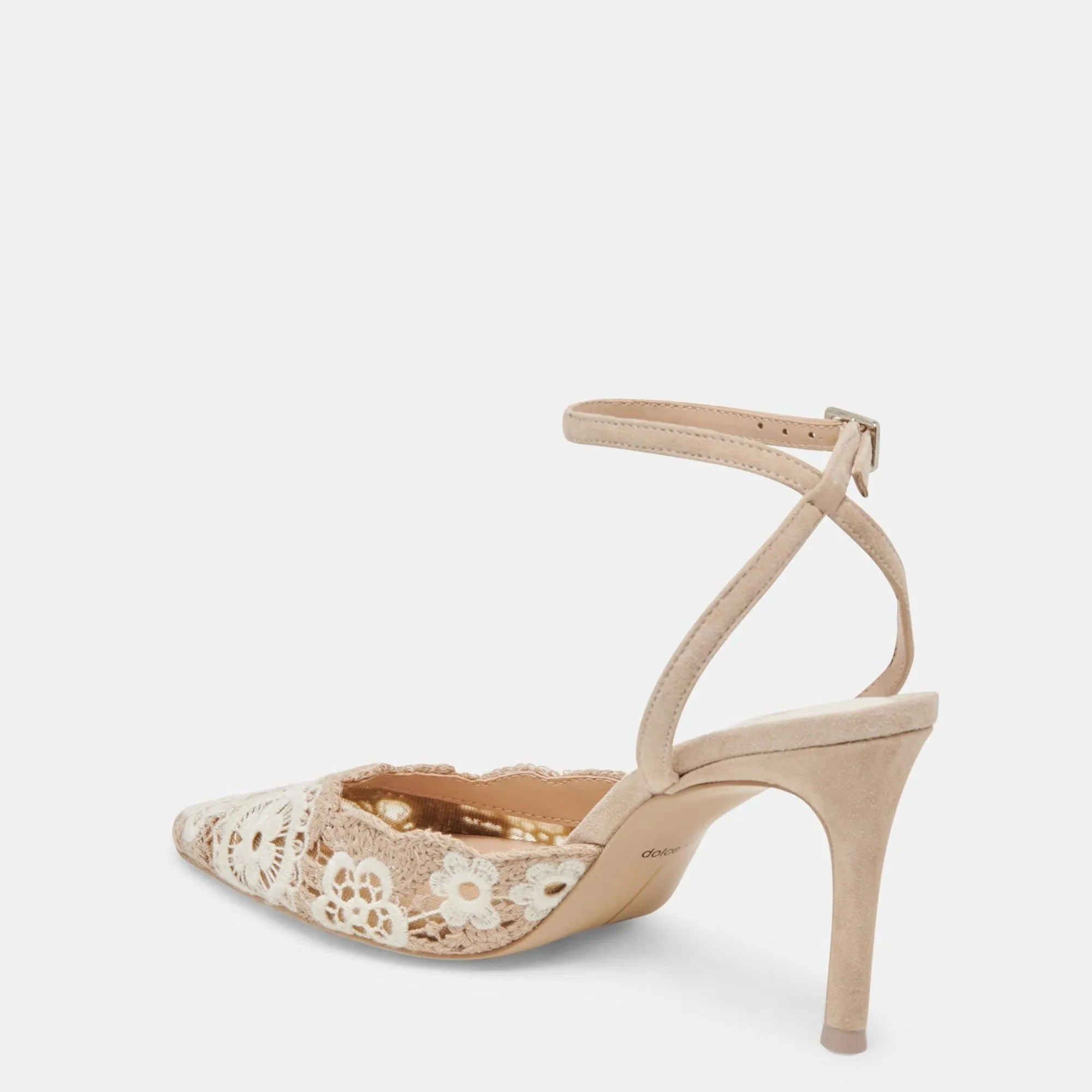 Kenedy Heels Taupe Multi Crochet